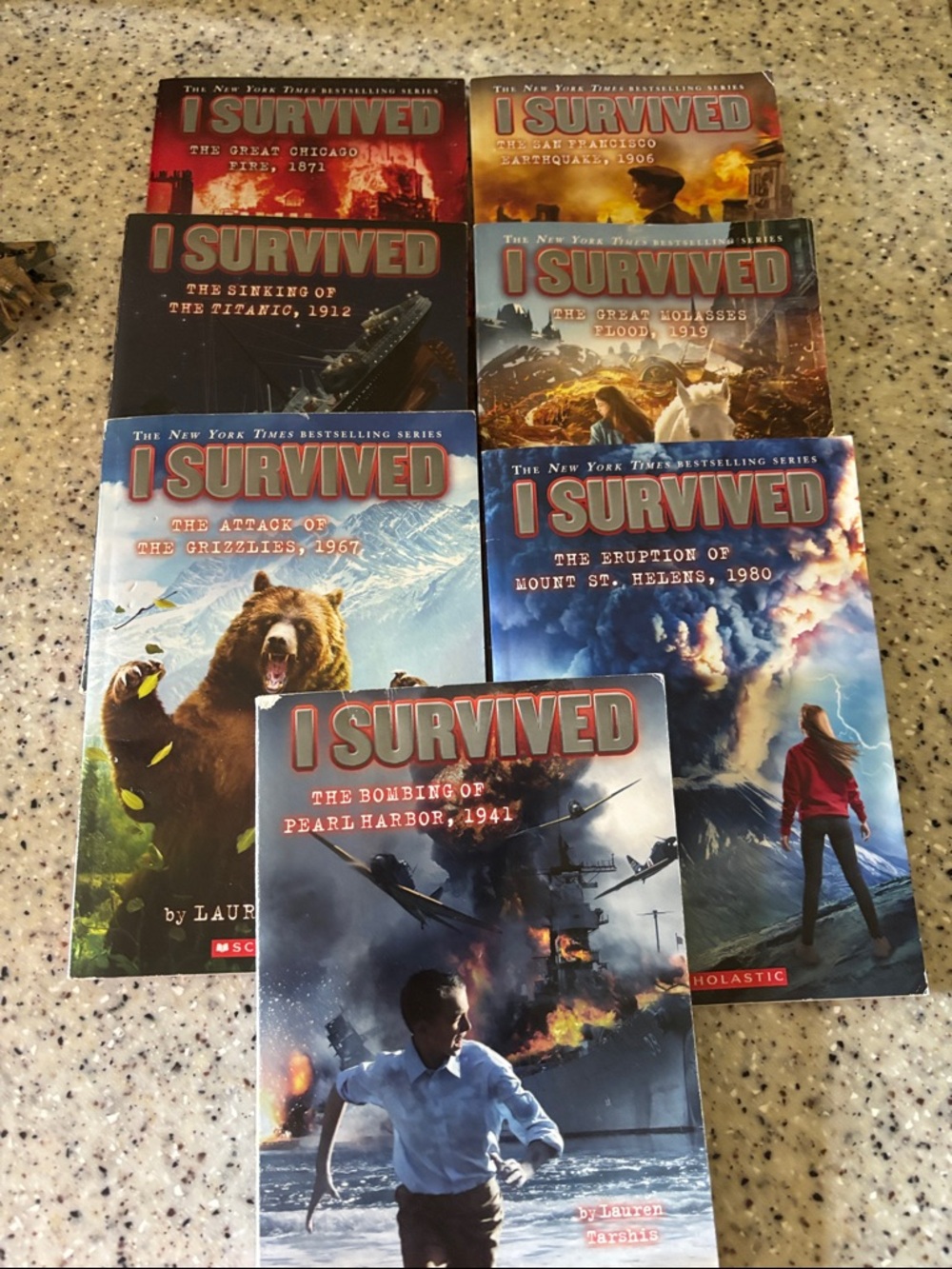 Scholastic I Survived Paperback Set — Red, Blue, Brown Covers